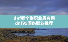 dnf哪个副职业最有用,dnf95固伤职业推荐