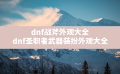 dnf战斧外观大全,dnf圣职者武器装扮外观大全