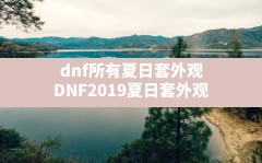 dnf所有夏日套外观,DNF2019夏日套外观