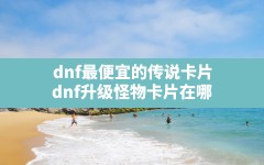 dnf最便宜的传说卡片,dnf升级怪物卡片在哪