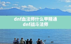 dnf血法师什么甲精通,dnf战斗法师