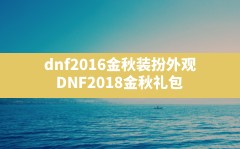 dnf2016金秋装扮外观,DNF2018金秋礼包