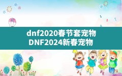 dnf2020春节套宠物(DNF2024新春宠物)