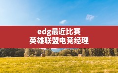 edg最近比赛,英雄联盟电竞经理