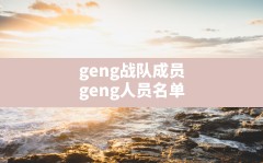 geng战队成员,geng人员名单