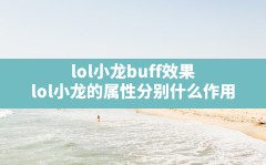 lol小龙buff效果,lol小龙的属性分别什么作用