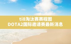 ti8淘汰赛赛程图(DOTA2国际邀请赛最新消息)