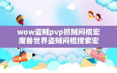 wow盗贼pvp抓贼闷棍宏,魔兽世界盗贼闷棍搜索宏